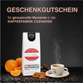 Geschenkgutschein für das Café in der Kaffeefabrik Cuxhaven
