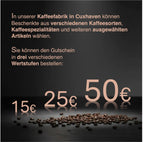 Geschenkgutschein für das Café in der Kaffeefabrik Cuxhaven