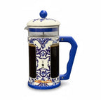 Bialetti - French Press Preziosa im Dolce & Gabbana Design "Blu Mediterraneo"